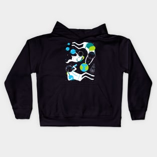 A Day Out In Space - Black Kids Hoodie
